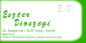 eszter dioszegi business card